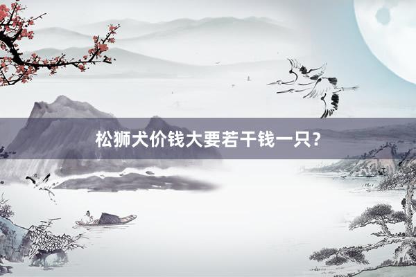 松狮犬价钱大要若干钱一只？